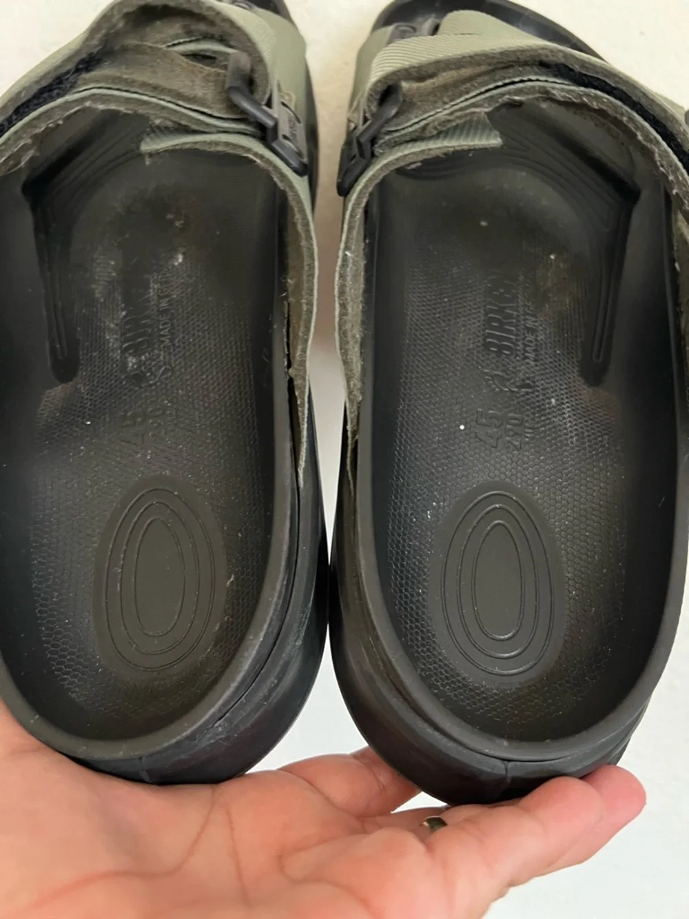 Birkenstock Atacama Birko-Flor Futura KhakiSize 45 US Men's 12–12.5 Wide Fit